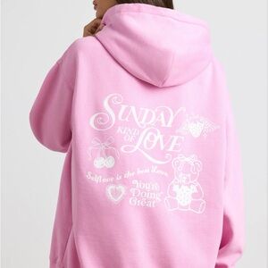 Bo + Tee - Pink "Sunday Kind of Love" Sweatshirt & Jogger Set